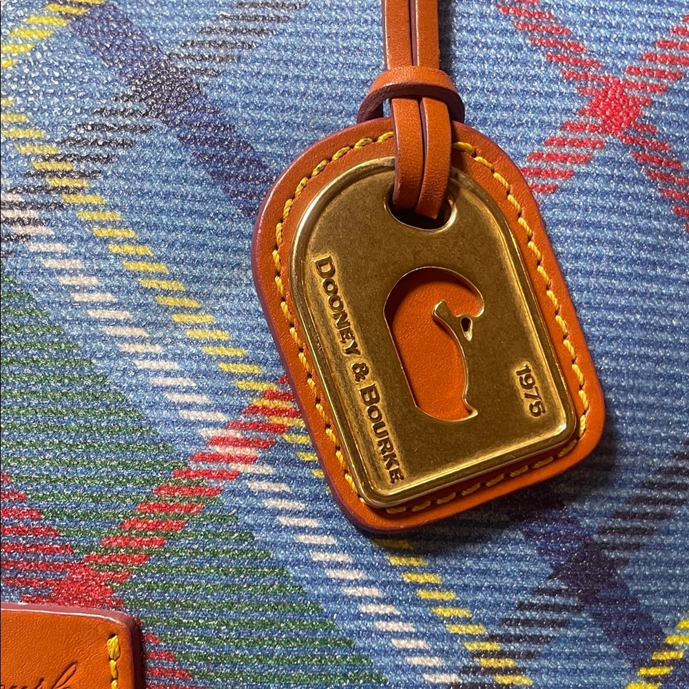 Dooney & Bourke Multicolor Plaid Satchel - Picture 10 of 17